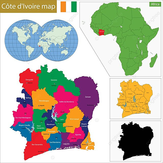 Map of Côte d'Ivoire